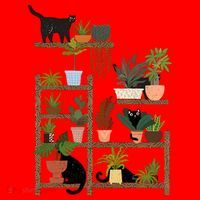 Cats And Plants Santa Hat thumb 1