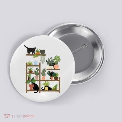 Cats And Plants Button
