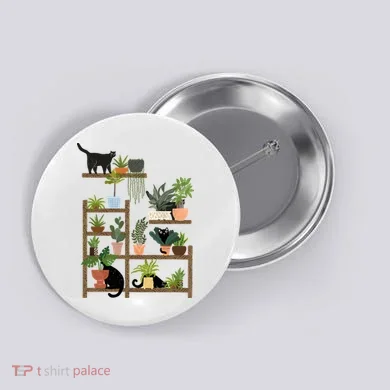 Cats And Plants Button