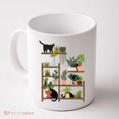 Cats And Plants Coffee Mug