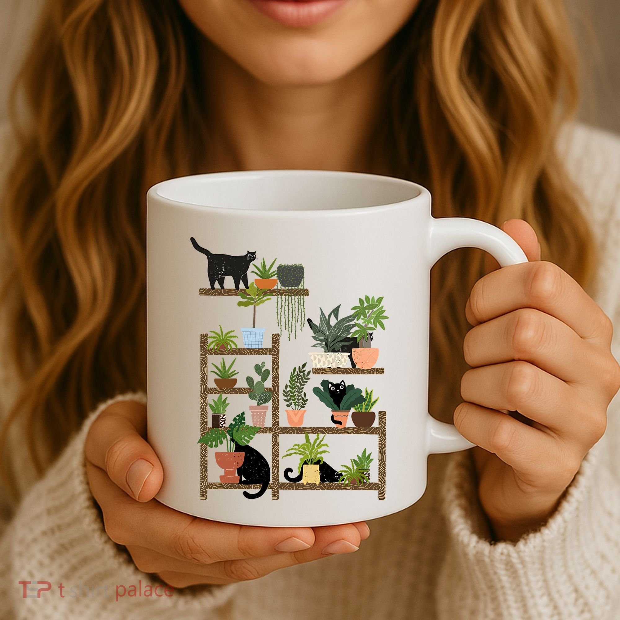 Cats And Plants Coffee Mug
