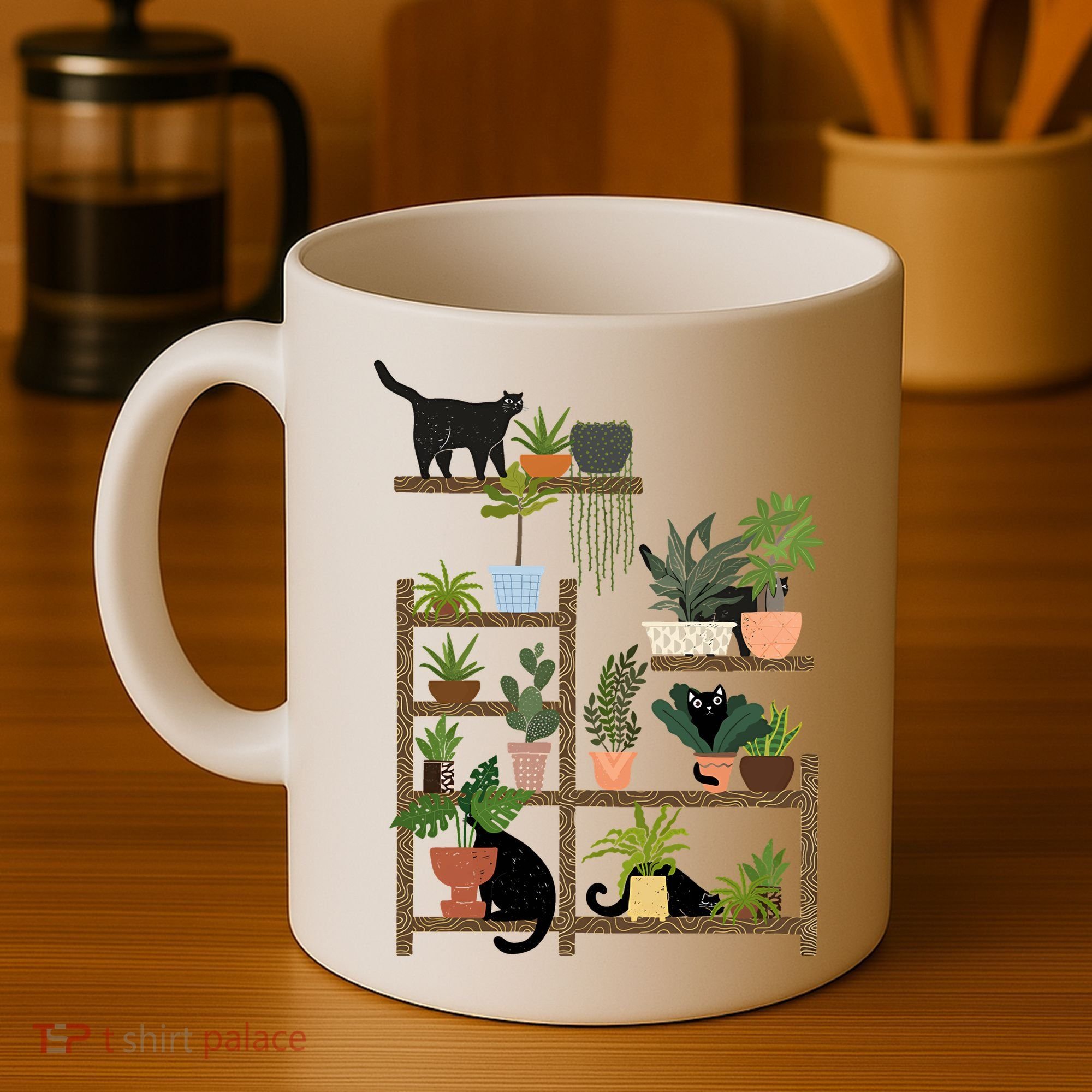 Cats And Plants Coffee Mug