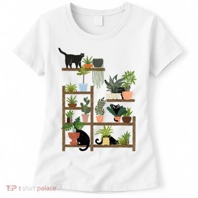 Cats And Plants Women's T-Shirt