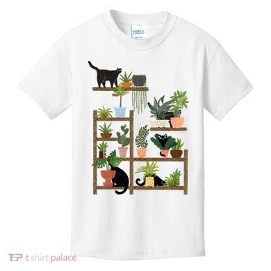 Cats And Plants Kids T-Shirt