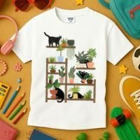 Cats And Plants Kids T-Shirt thumb 3