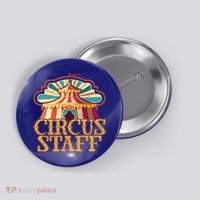 Circus Artist Party Costume Circus Staff Carnie Circus Great Gift Button thumb 0