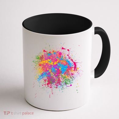 Colorful Artsy Paint Splat Coffee Mug back