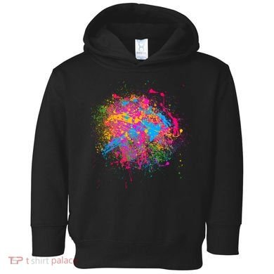 Colorful Artsy Paint Splat Toddler Hoodie