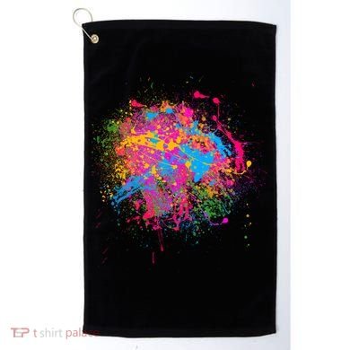 Colorful Artsy Paint Splat Golf Towel