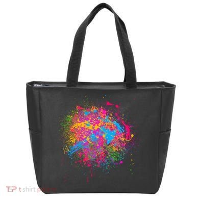 Colorful Artsy Paint Splat Tote Bag