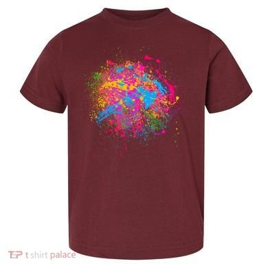 Colorful Artsy Paint Splat Toddler T-Shirt