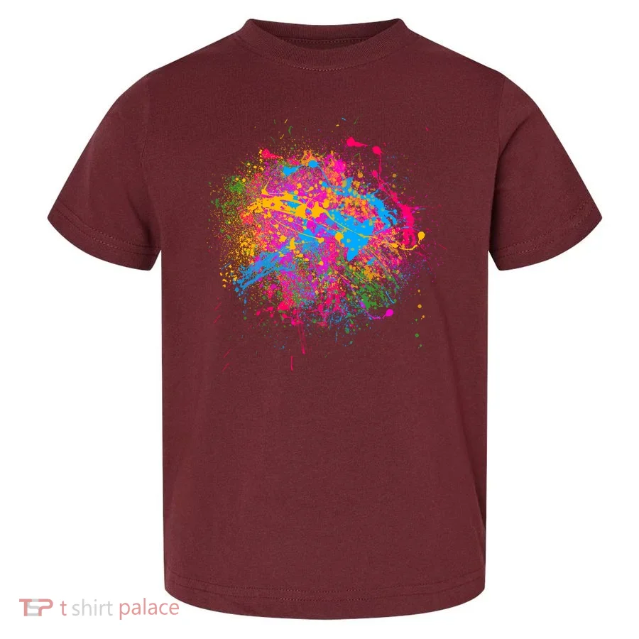 Colorful Artsy Paint Splat Toddler T-Shirt