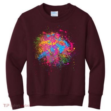 Colorful Artsy Paint Splat Kids Sweatshirt