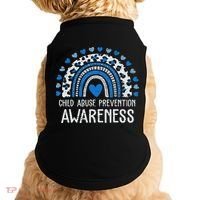 Child Abuse Prevention Rainbow Leopard Child Abuse Awareness Doggie Tank thumb 0