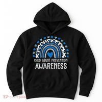 Child Abuse Prevention Rainbow Leopard Child Abuse Awareness Hoodie thumb 0