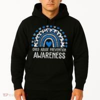 Child Abuse Prevention Rainbow Leopard Child Abuse Awareness Hoodie thumb 2