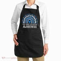 Child Abuse Prevention Rainbow Leopard Child Abuse Awareness Apron thumb 2