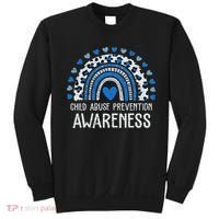 Child Abuse Prevention Rainbow Leopard Child Abuse Awareness Sweatshirt thumb 0