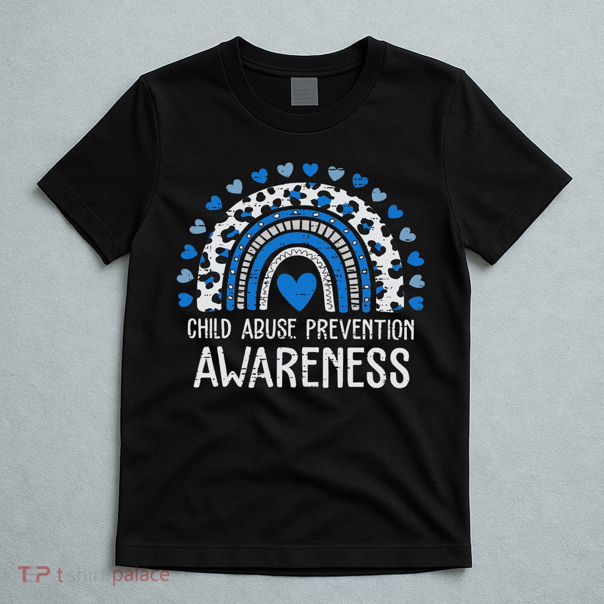 Child Abuse Prevention Rainbow Leopard Child Abuse Awareness T-Shirt