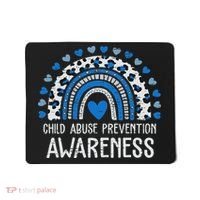 Child Abuse Prevention Rainbow Leopard Child Abuse Awareness Mousepad thumb 0