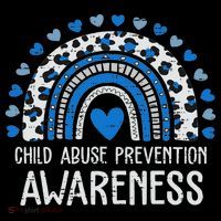 Child Abuse Prevention Rainbow Leopard Child Abuse Awareness Mousepad thumb 1