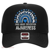 Child Abuse Prevention Rainbow Leopard Child Abuse Awareness Hat thumb 0