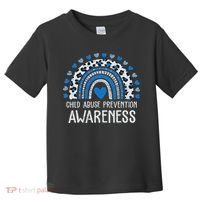 Child Abuse Prevention Rainbow Leopard Child Abuse Awareness Toddler T-Shirt thumb 0