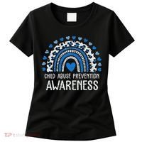 Child Abuse Prevention Rainbow Leopard Child Abuse Awareness Women's T-Shirt thumb 0