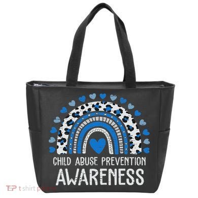 Child Abuse Prevention Rainbow Leopard Child Abuse Awareness Tote Bag