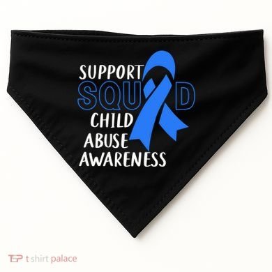 Child Abuse Prevention Month April Support Squad Awareness Gift USA-Made Doggie Bandana