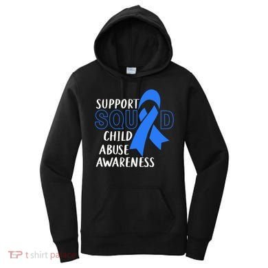Child Abuse Prevention Month April Support Squad Awareness Gift Women's Hoodie