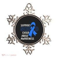 Child Abuse Prevention Month April Support Squad Awareness Gift Ornament thumb 0
