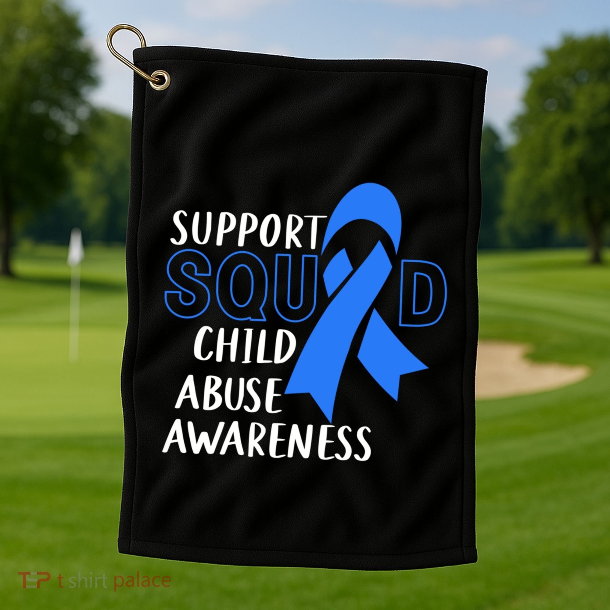 Child Abuse Prevention Month April Support Squad Awareness Gift Golf Towel