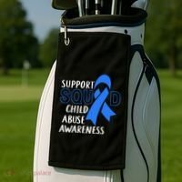 Child Abuse Prevention Month April Support Squad Awareness Gift Golf Towel thumb 2