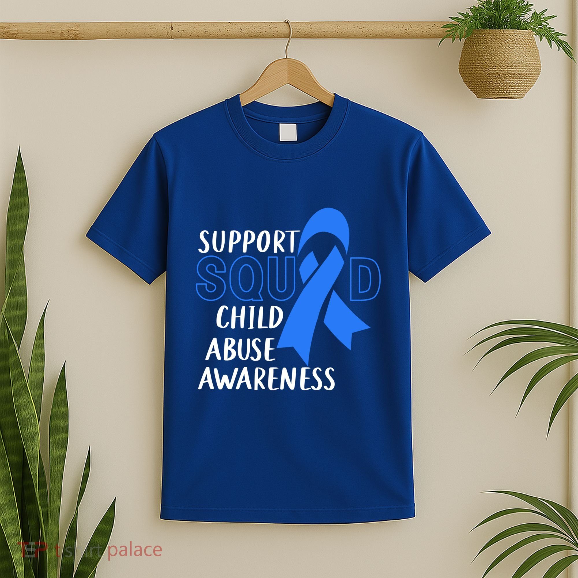 Child Abuse Prevention Month April Support Squad Awareness Gift T-Shirt