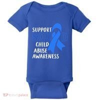Child Abuse Prevention Month April Support Squad Awareness Gift Baby Bodysuit thumb 0