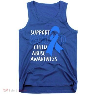 Child Abuse Prevention Month April Support Squad Awareness Gift Tank Top