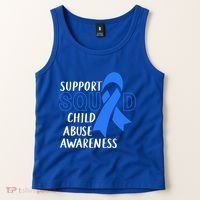 Child Abuse Prevention Month April Support Squad Awareness Gift Tank Top thumb 2