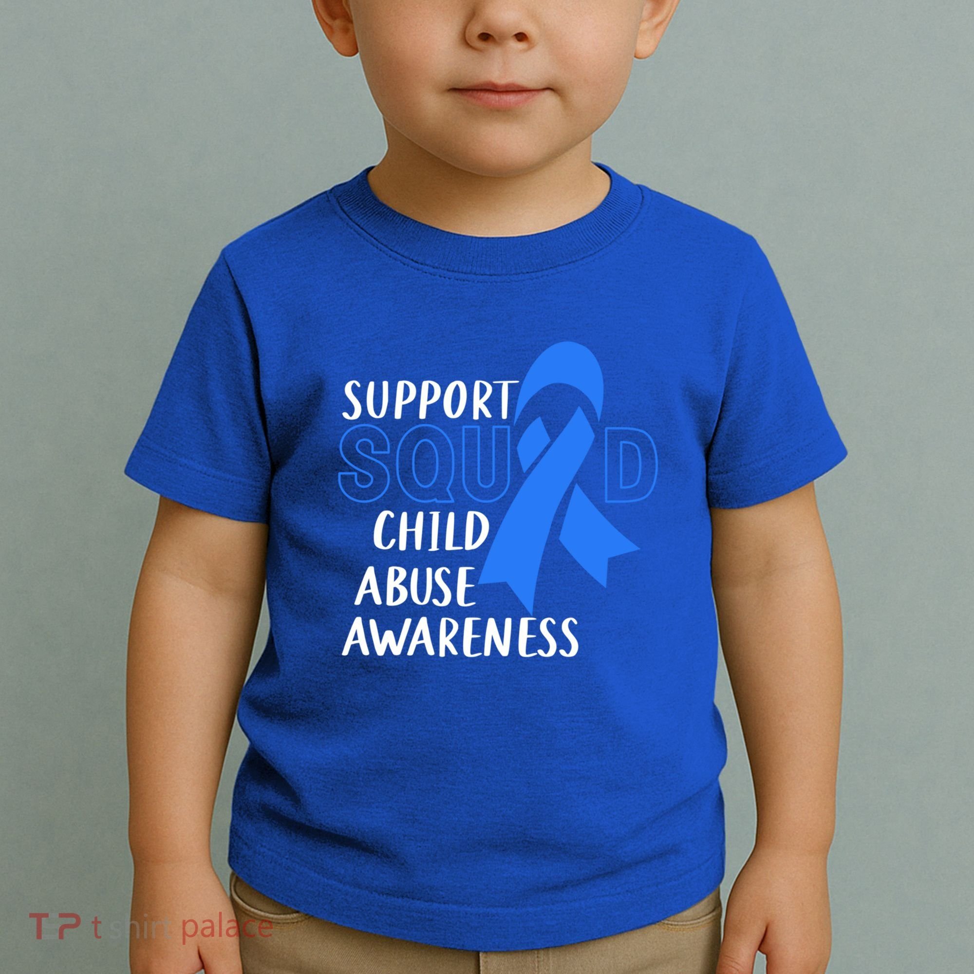Child Abuse Prevention Month April Support Squad Awareness Gift Toddler T-Shirt