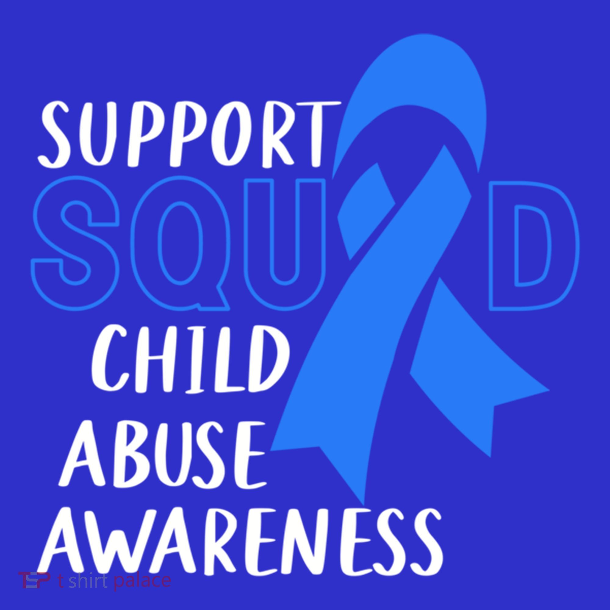 Child Abuse Prevention Month April Support Squad Awareness Gift Women's T-Shirt