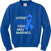 Child Abuse Prevention Month April Support Squad Awareness Gift Kids Sweatshirt thumb 0