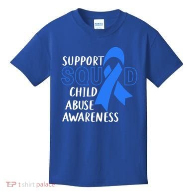 Child Abuse Prevention Month April Support Squad Awareness Gift Kids T-Shirt