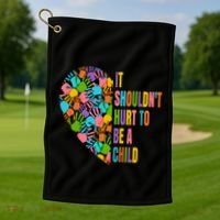 Child Abuse Prevention Month Awareness Cute Gift Funny Gift Golf Towel thumb 1