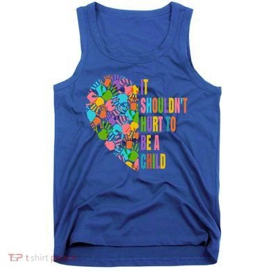 Child Abuse Prevention Month Awareness Cute Gift Funny Gift Tank Top