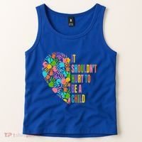 Child Abuse Prevention Month Awareness Cute Gift Funny Gift Tank Top thumb 2