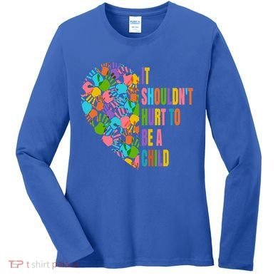 Child Abuse Prevention Month Awareness Cute Gift Funny Gift Women's Long Sleeve Shirt