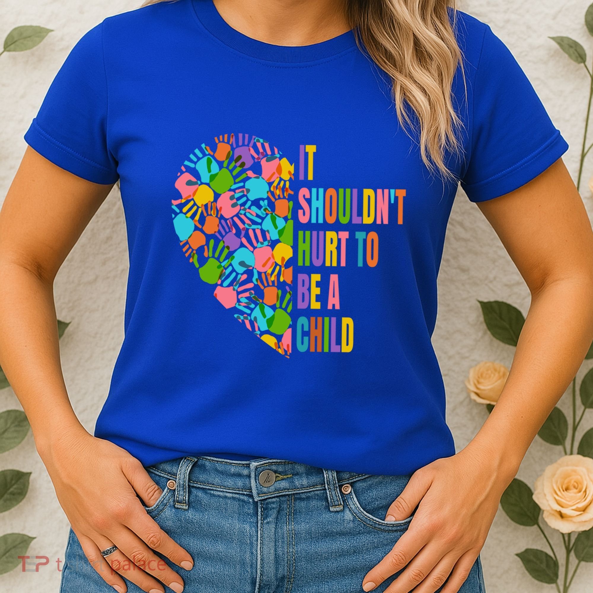 Child Abuse Prevention Month Awareness Cute Gift Funny Gift Women's T-Shirt