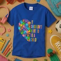 Child Abuse Prevention Month Awareness Cute Gift Funny Gift Kids T-Shirt thumb 3