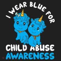 Child Abuse Prevention Month Blue Ribbon Awareness Support Cute Gift Women's Sweatshirt thumb 2