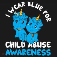 Child Abuse Prevention Month Blue Ribbon Awareness Support Cute Gift Women's Hoodie thumb 2